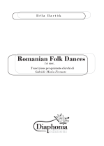 B.BARTOK - ROMANIAN FOLK DANCES 1 mov. per quartetto d'archi e contrabasso
